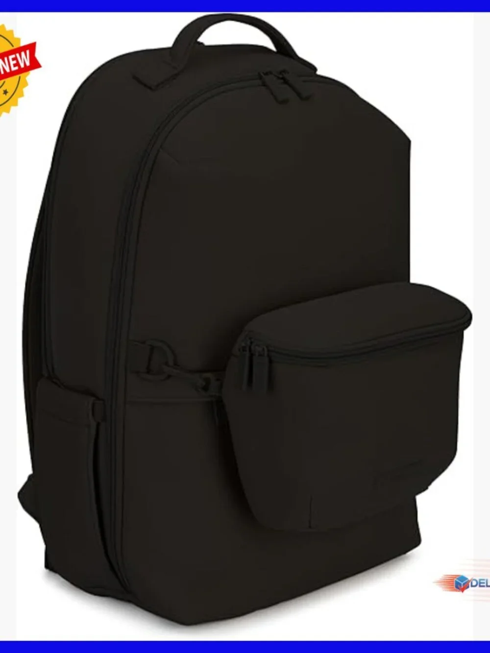 Large Neoprene Diaper Backpack with Belt Bag, Water Resistant, 9 Pockets
